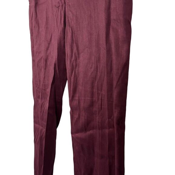 Ann Taylor Loft Marisa Ankle Linen Cotton Blend Plum Stretch Pants NWT sz 4 - Picture 9 of 16